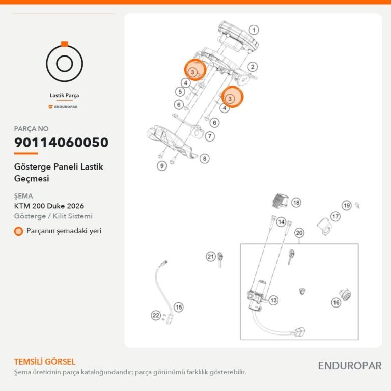 Gösterge Paneli Lastik Geçmesi 90114060050 parça şeması