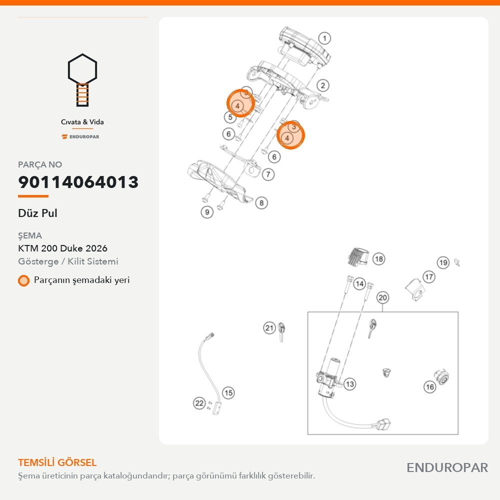Düz Pul 90114064013 parça şeması