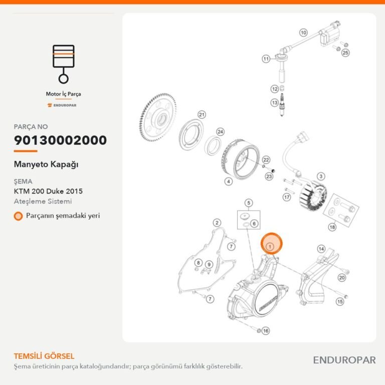 Manyeto Kapağı 90130002000 parça şeması
