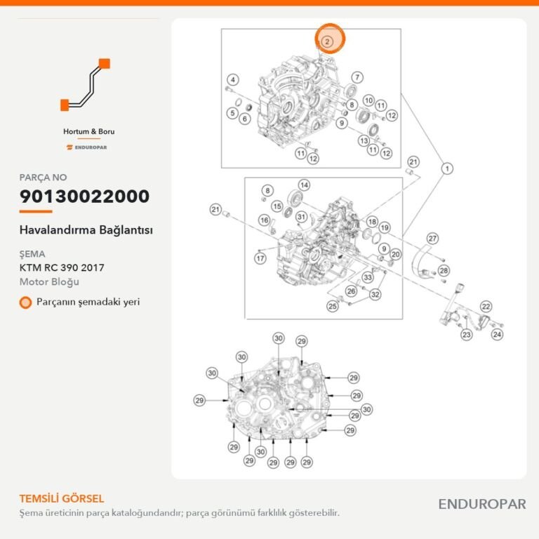 Havalandırma Bağlantısı 90130022000 parça şeması