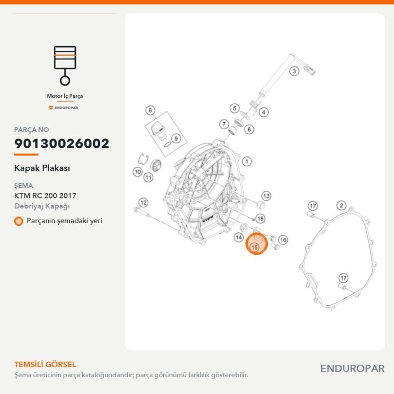 Kapak Plakası 90130026002 parça şeması