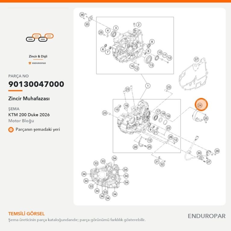 Zincir Muhafazası 90130047000 parça şeması