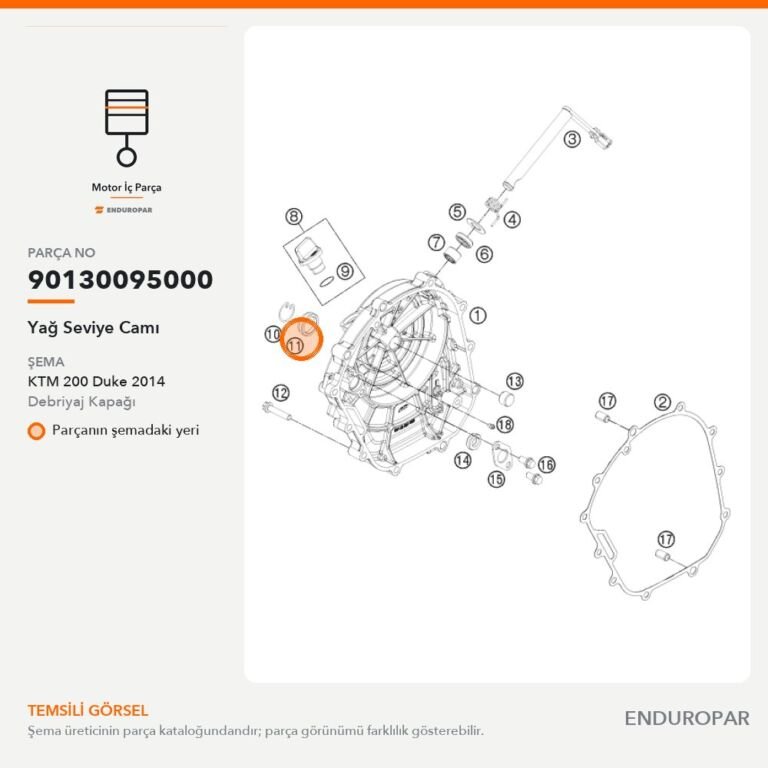 Yağ Seviye Camı 90130095000 parça şeması