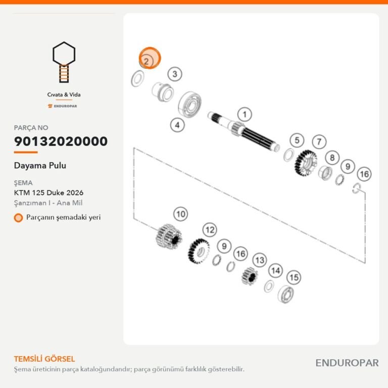 Dayama Pulu 90132020000 parça şeması