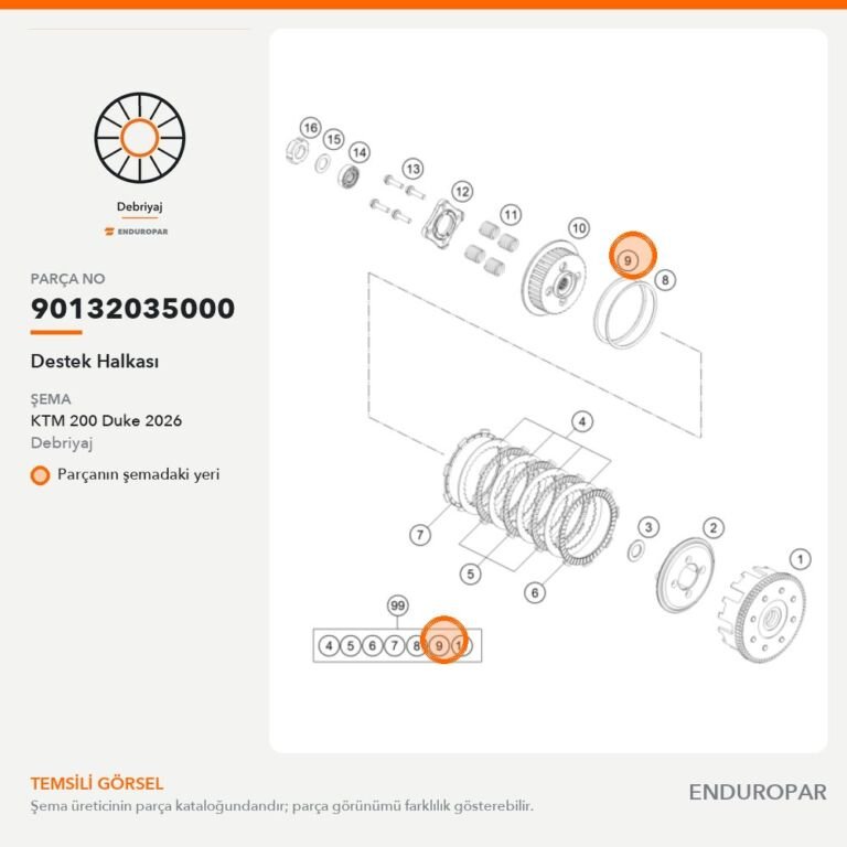 Destek Halkası 90132035000 parça şeması