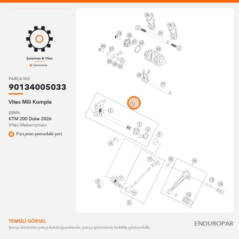 Vites Mili Komple 90134005033 parça şeması