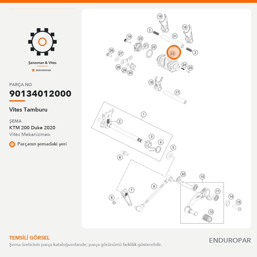 Vites Tamburu 90134012000 parça şeması