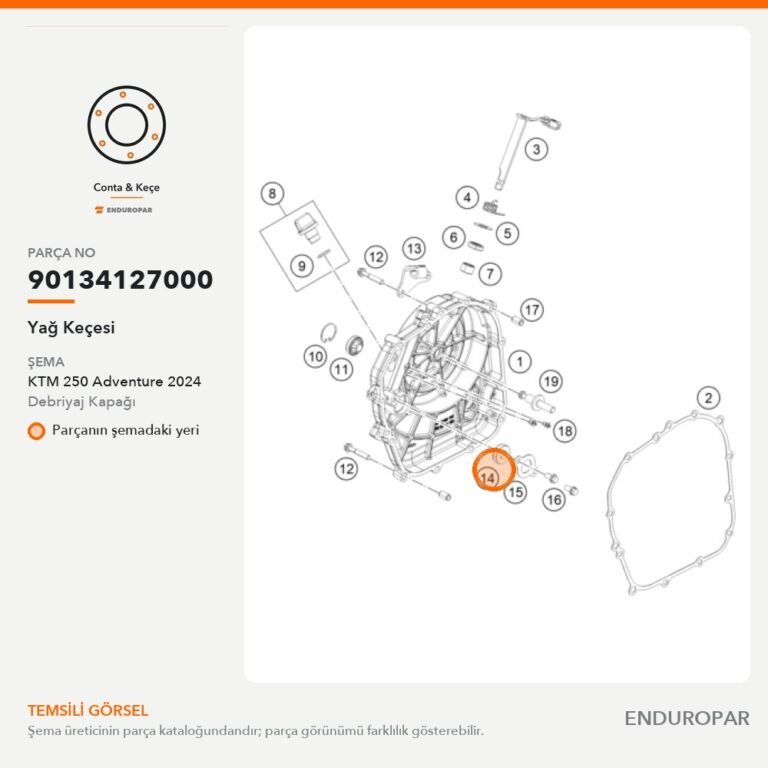 Yağ Keçesi 90134127000 parça şeması
