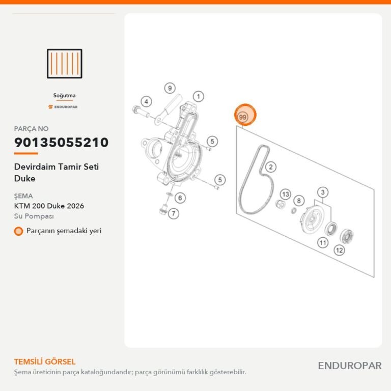 Devirdaim Tamir Seti Duke 90135055210 parça şeması