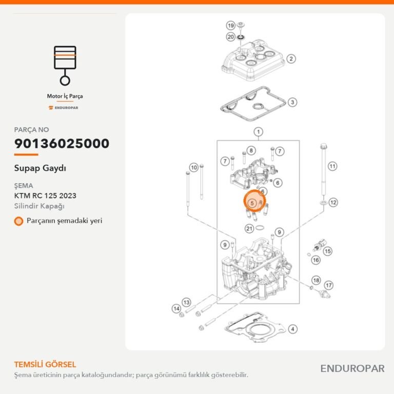 Supap Gaydı 90136025000 parça şeması