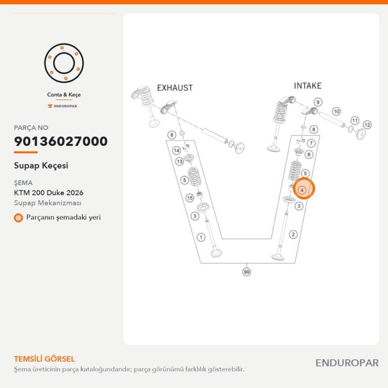 Supap Keçesi 90136027000 parça şeması