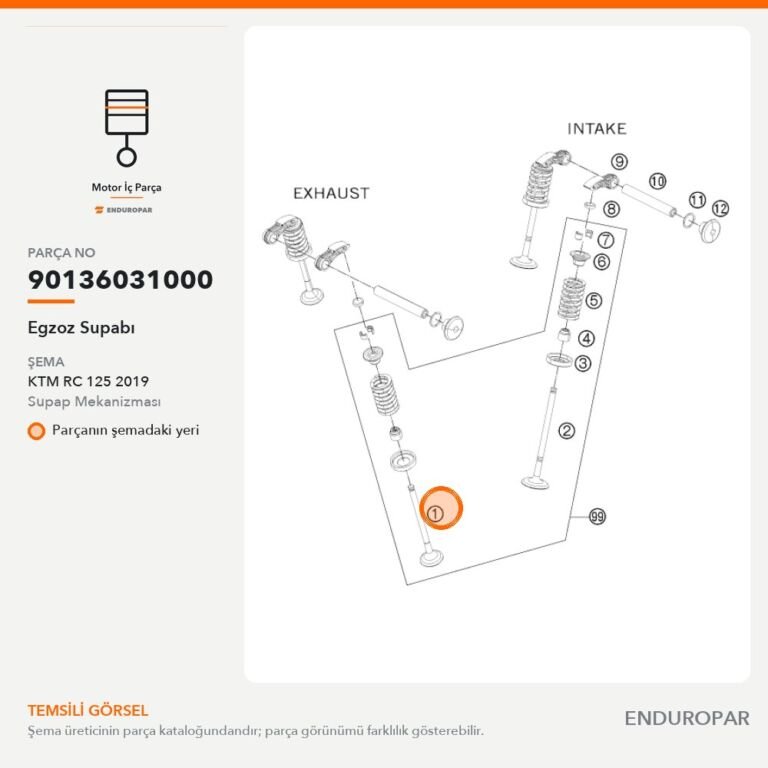 Egzoz Supabı 90136031000 parça şeması