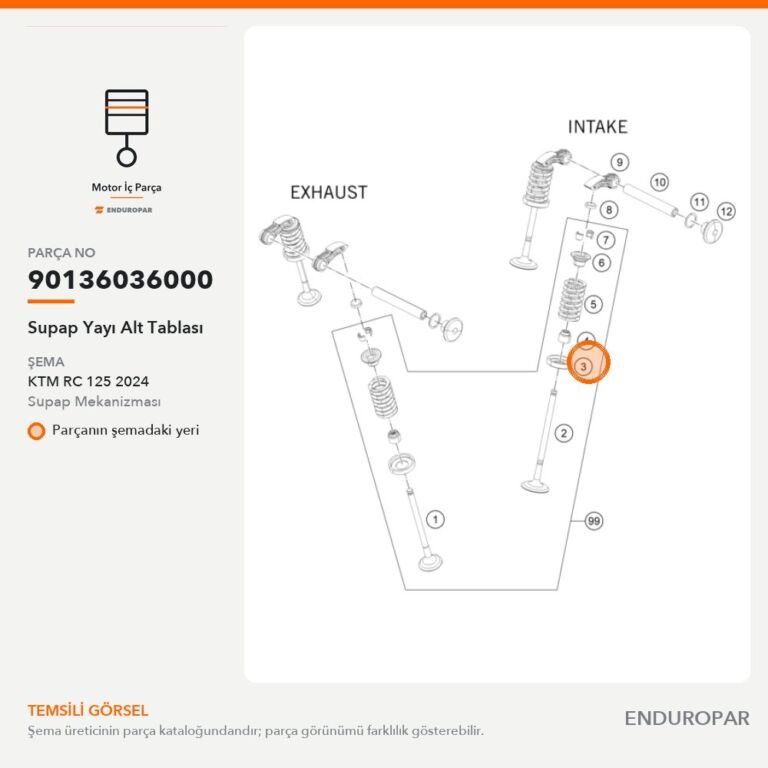Supap Yayı Alt Tablası 90136036000 parça şeması