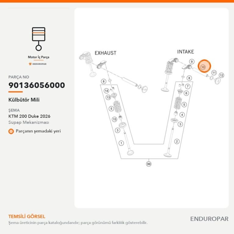 Külbütör Mili 90136056000 parça şeması
