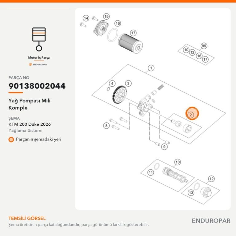 Yağ Pompası Mili Komple 90138002044 parça şeması