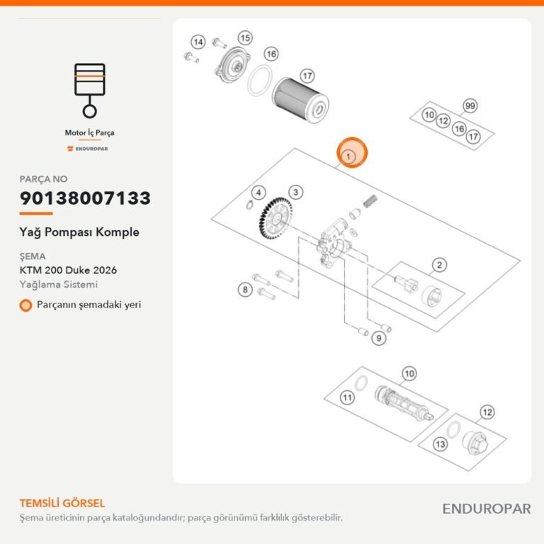 Yağ Pompası Komple 90138007133 parça şeması