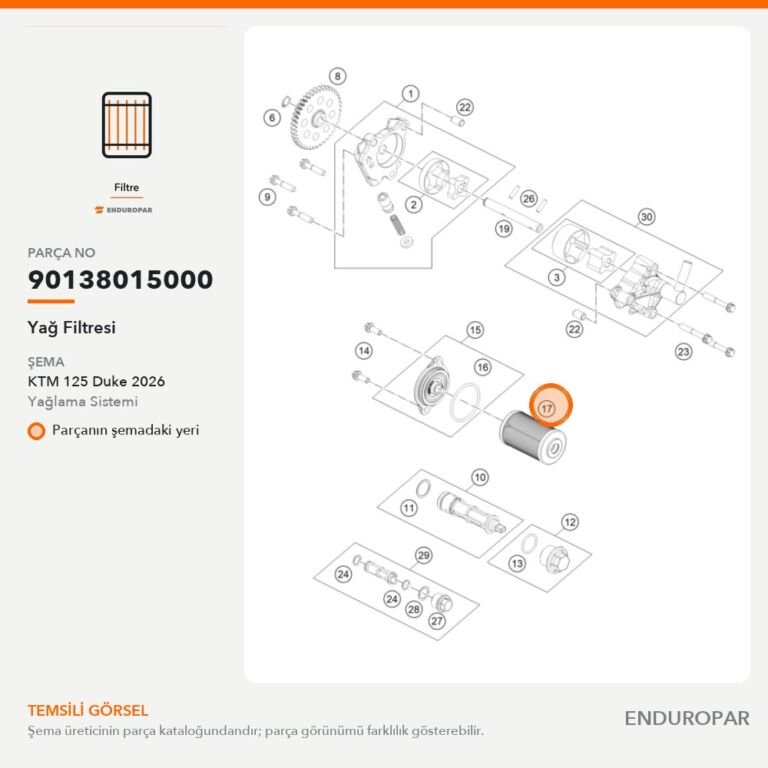 Yağ Filtresi 90138015000 parça şeması