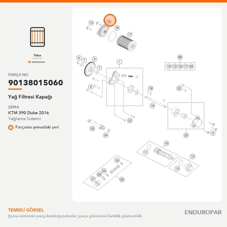 Yağ Filtresi Kapağı 90138015060 parça şeması