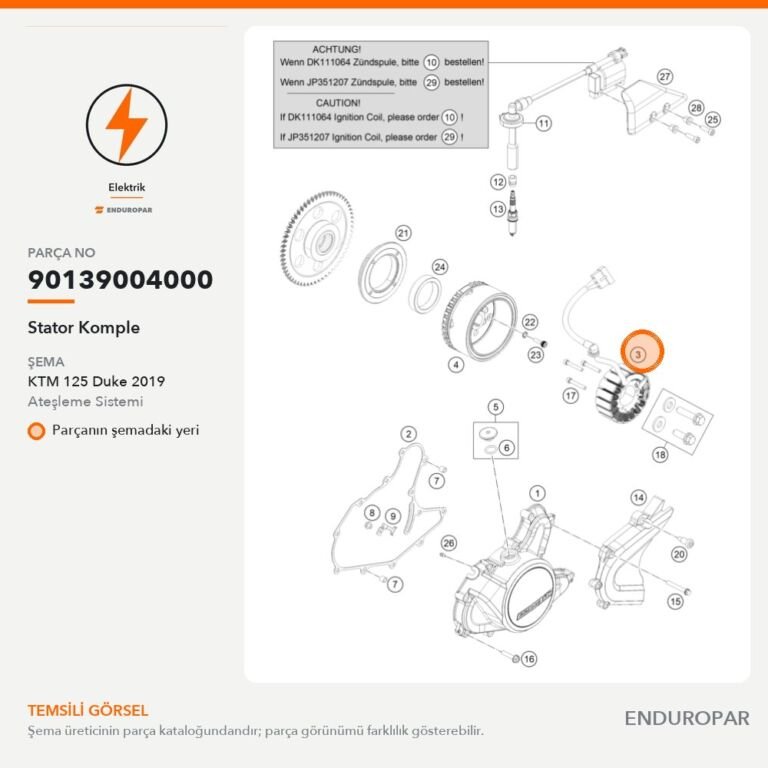 Stator Komple 90139004000 parça şeması