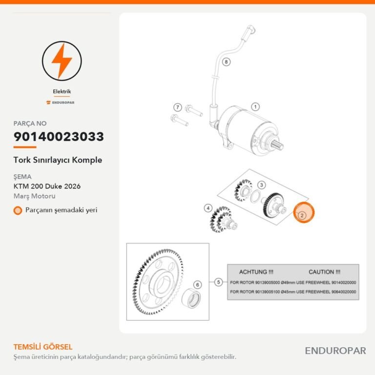 Tork Sınırlayıcı Komple 90140023033 parça şeması
