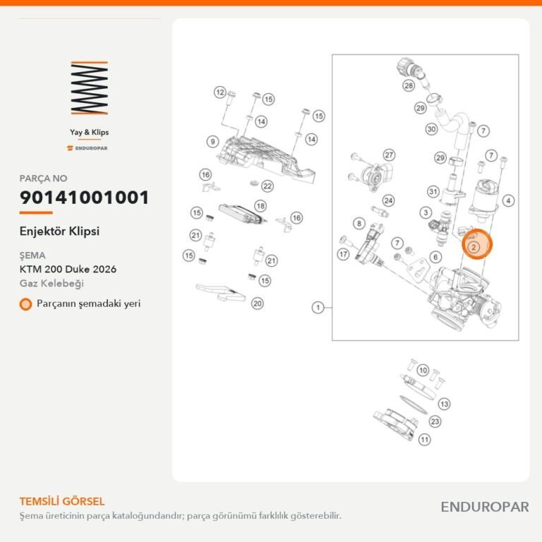 Enjektör Klipsi 90141001001 parça şeması