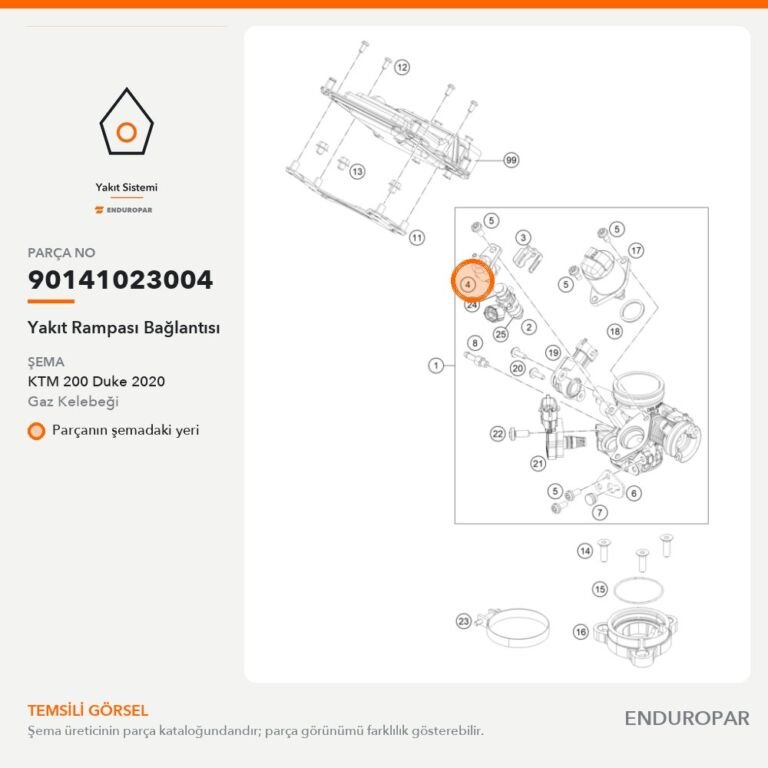 Yakıt Rampası Bağlantısı 90141023004 parça şeması