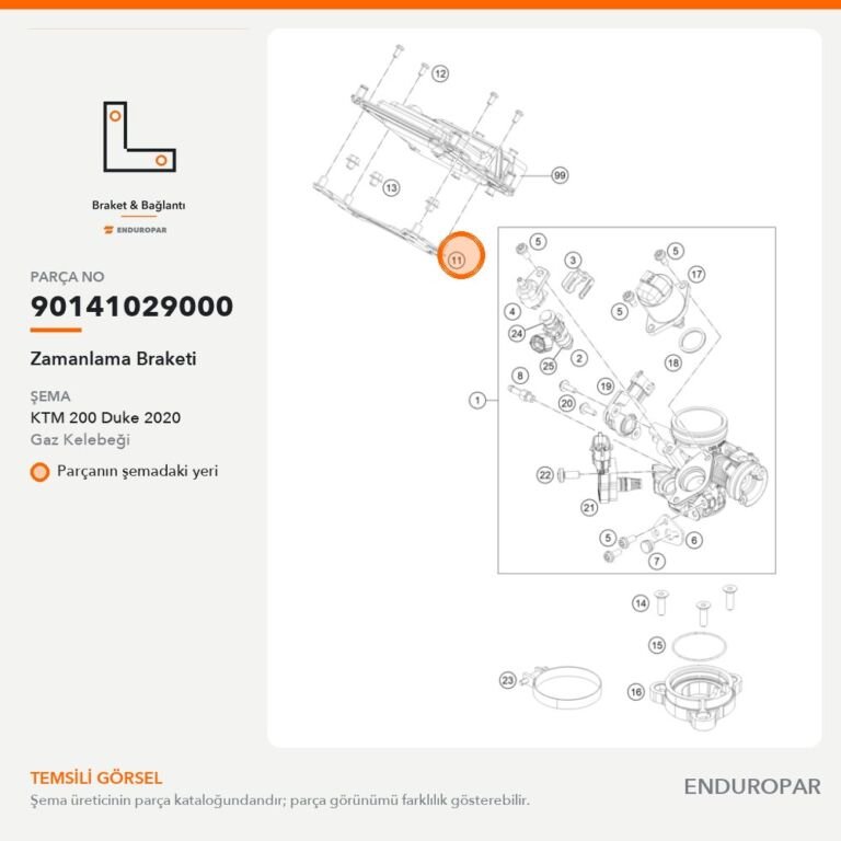 Zamanlama Braketi 90141029000 parça şeması