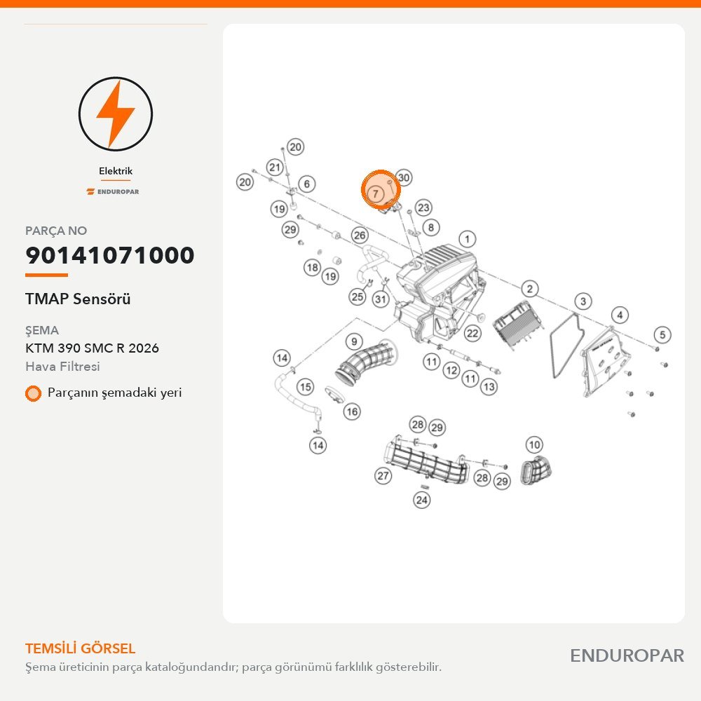 TMAP Sensörü 90141071000 parça şeması