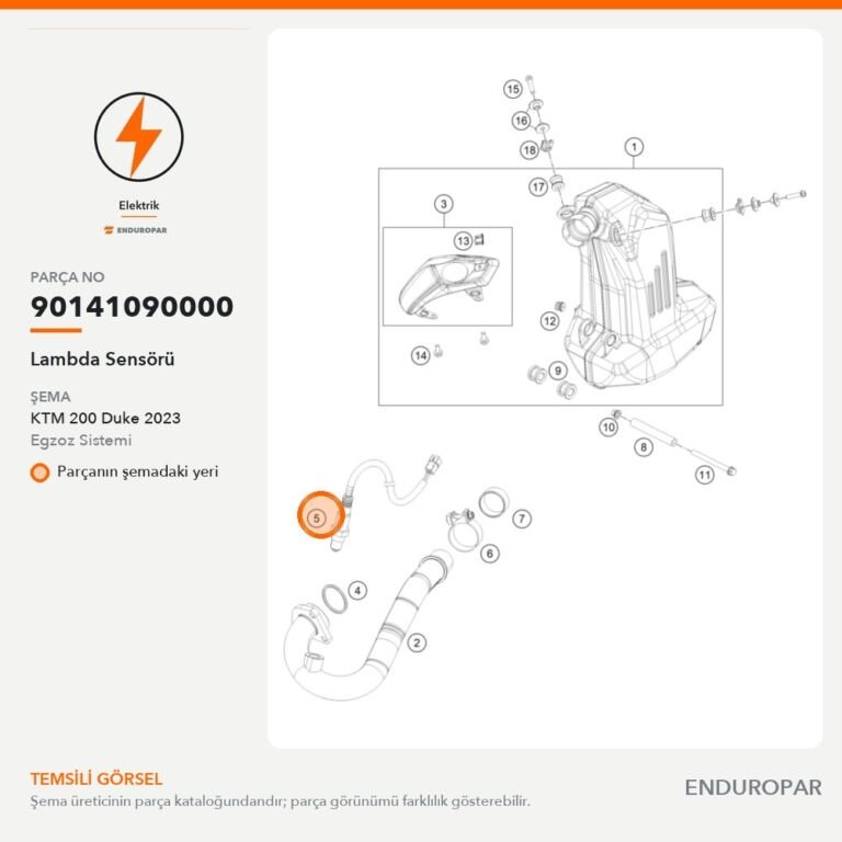 Lambda Sensörü 90141090000 parça şeması