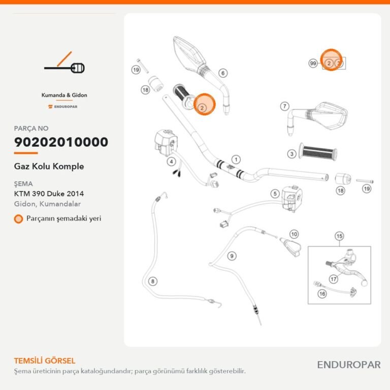 Gaz Kolu Komple 90202010000 parça şeması