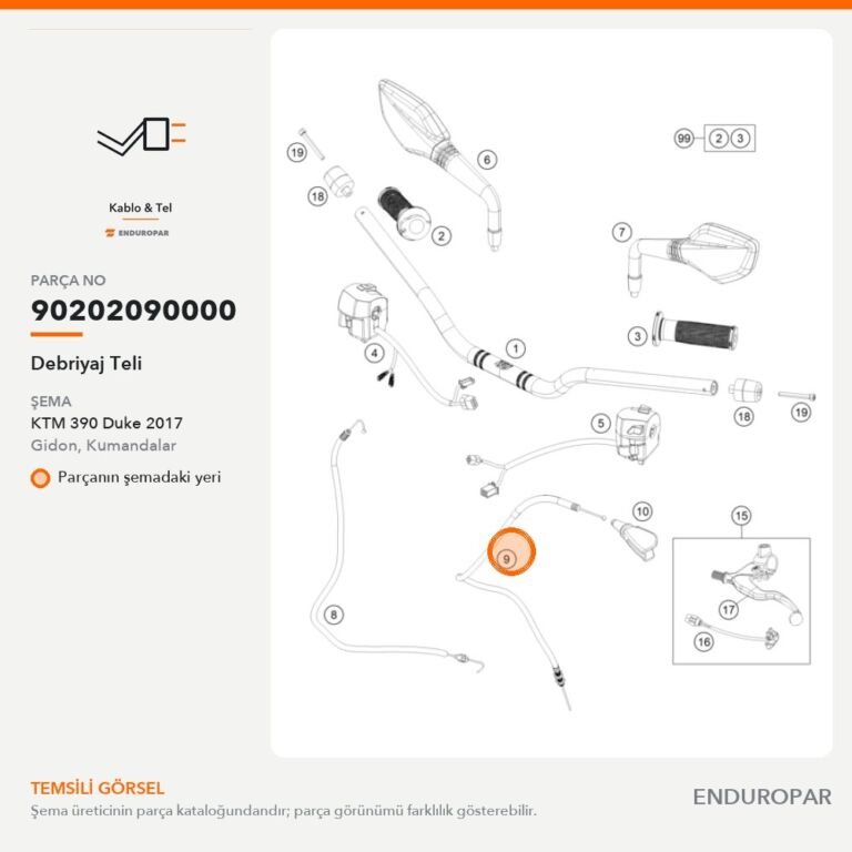 Debriyaj Teli 90202090000 parça şeması