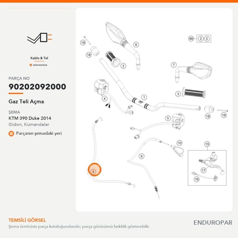 Gaz Teli Açma 90202092000 parça şeması