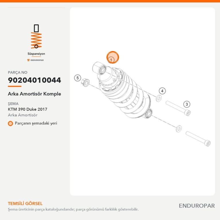 Arka Amortisör Komple 90204010044 parça şeması