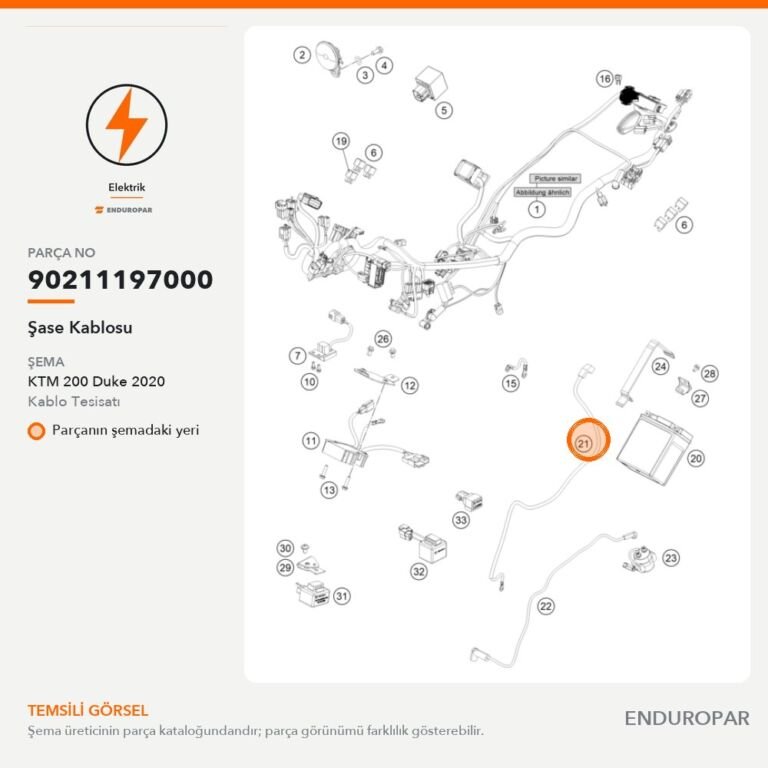 Şase Kablosu 90211197000 parça şeması
