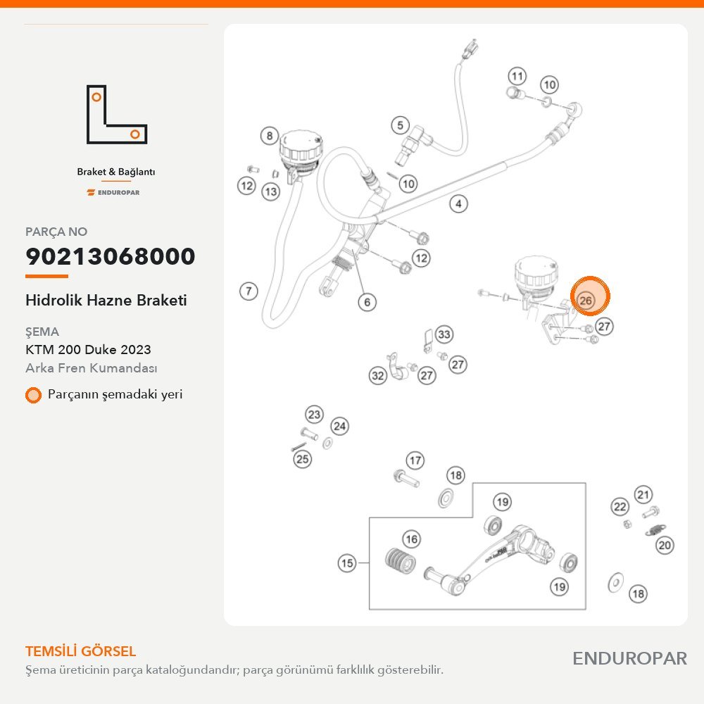 Hidrolik Hazne Braketi 90213068000 parça şeması