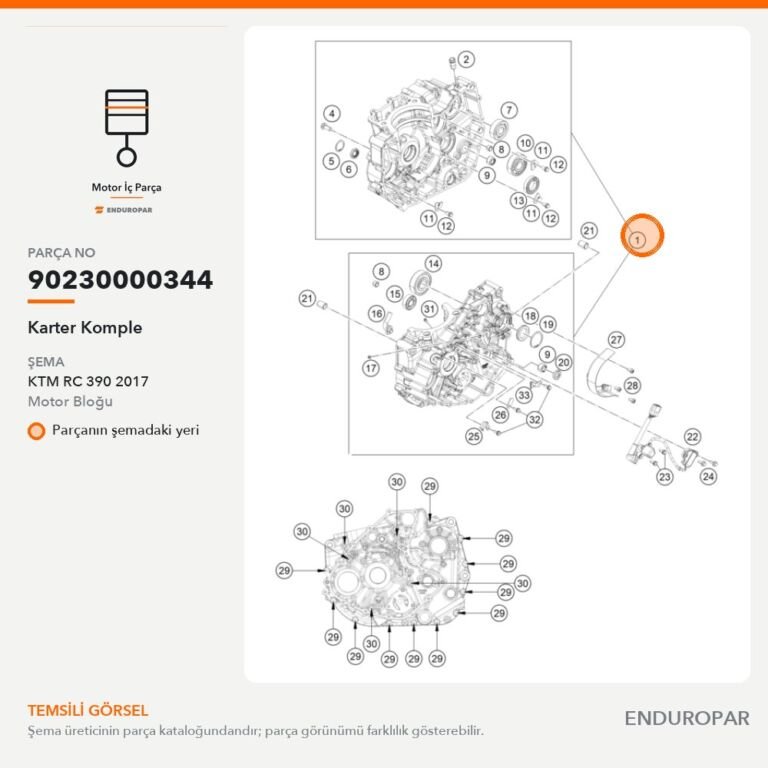Karter Komple 90230000344 parça şeması