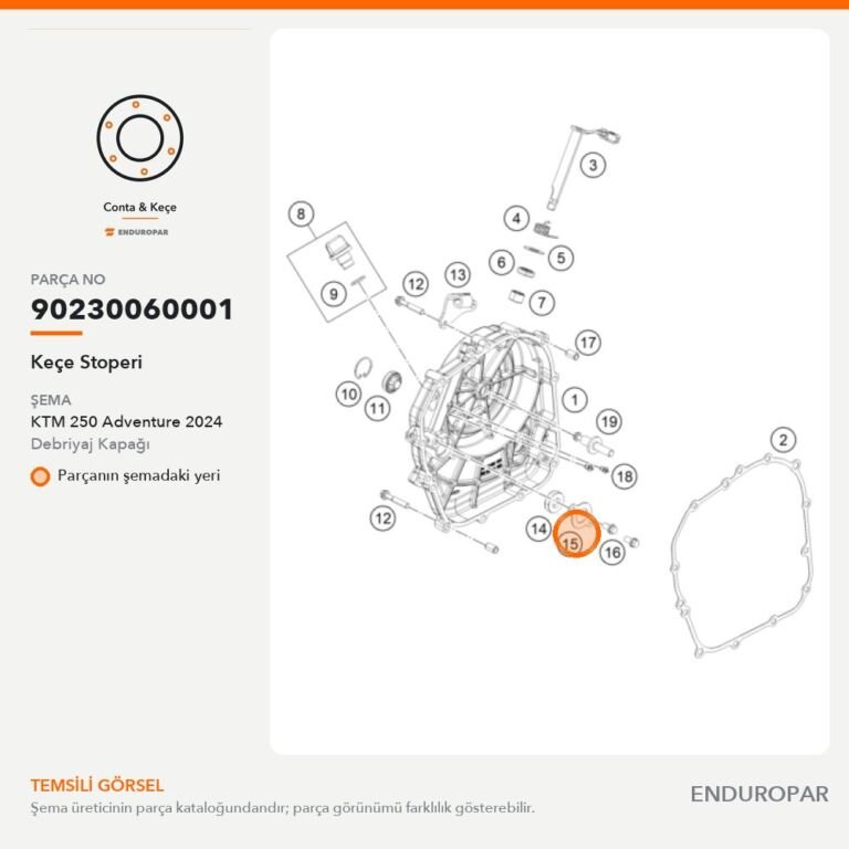 Keçe Stoperi 90230060001 parça şeması