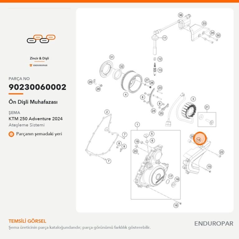 Ön Dişli Muhafazası 90230060002 parça şeması