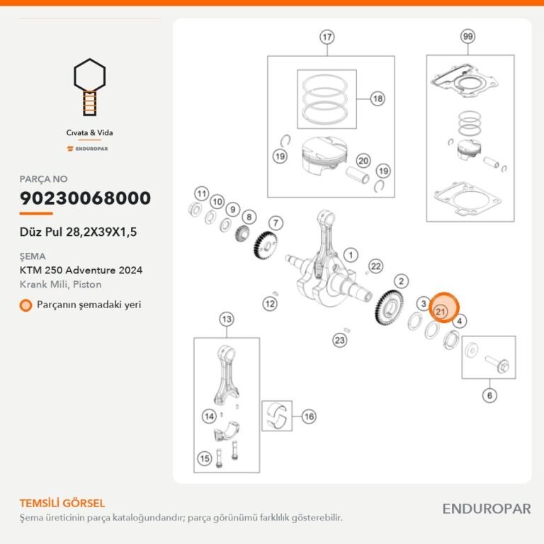 Düz Pul 28,2X39X1,5 90230068000 parça şeması