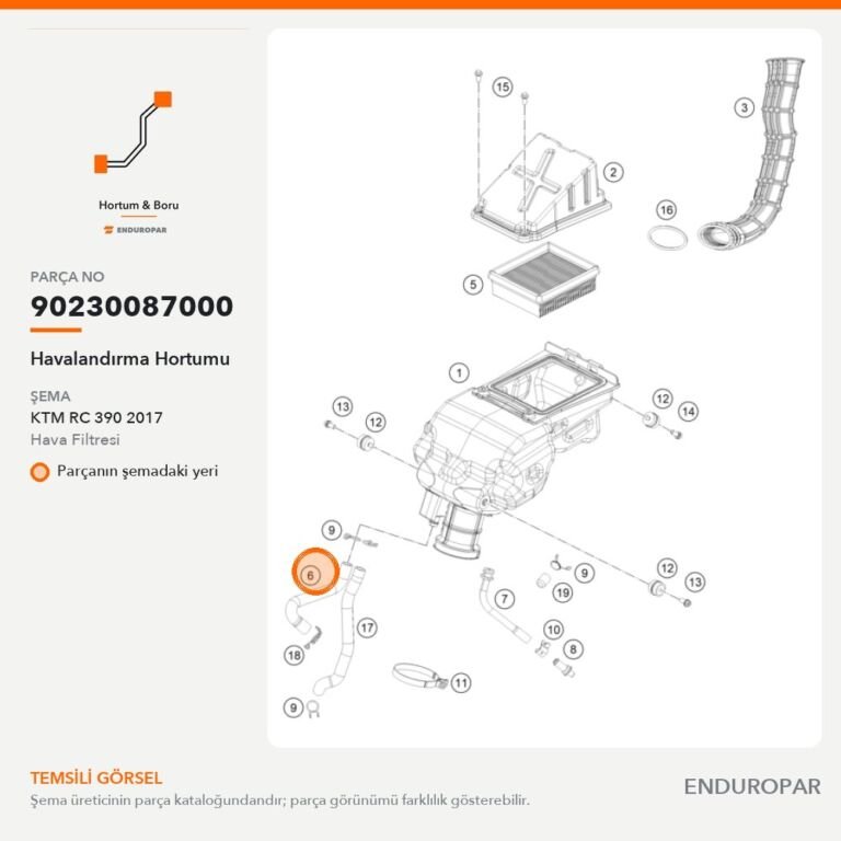 Havalandırma Hortumu 90230087000 parça şeması