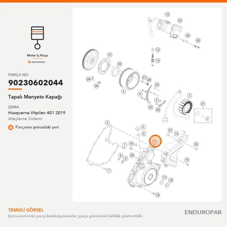 Tapalı Manyeto Kapağı 90230602044 parça şeması