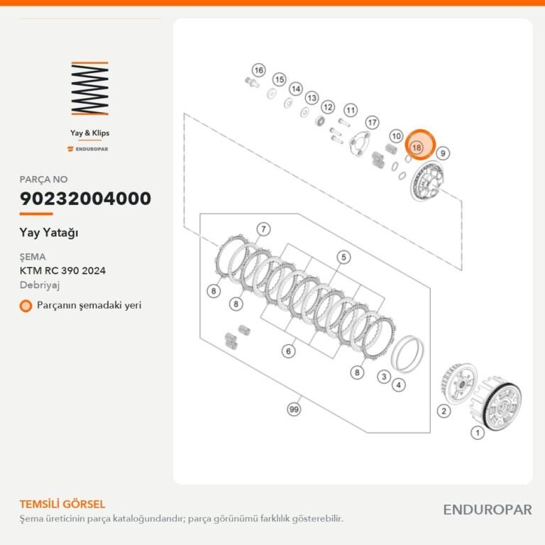 Yay Yatağı 90232004000 parça şeması