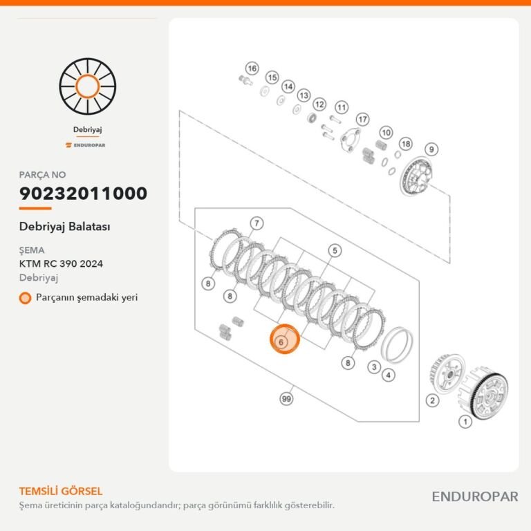 Debriyaj Balatası 90232011000 parça şeması
