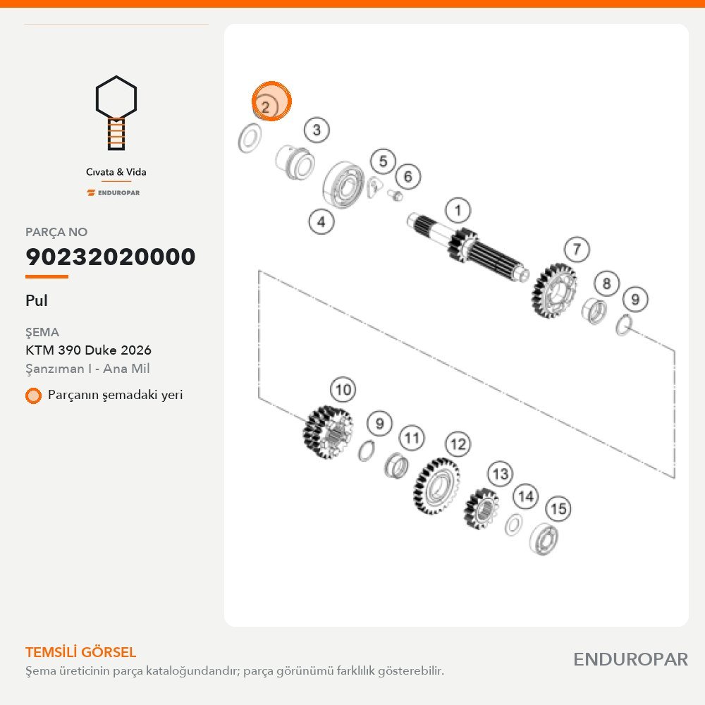 Pul 90232020000 parça şeması