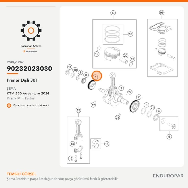 Primer Dişli 30T 90232023030 parça şeması
