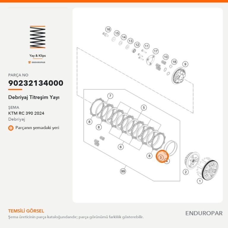 Debriyaj Titreşim Yayı 90232134000 parça şeması