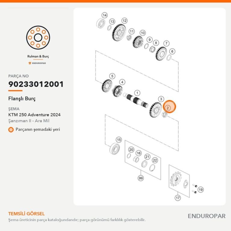 Flanşlı Burç 90233012001 parça şeması