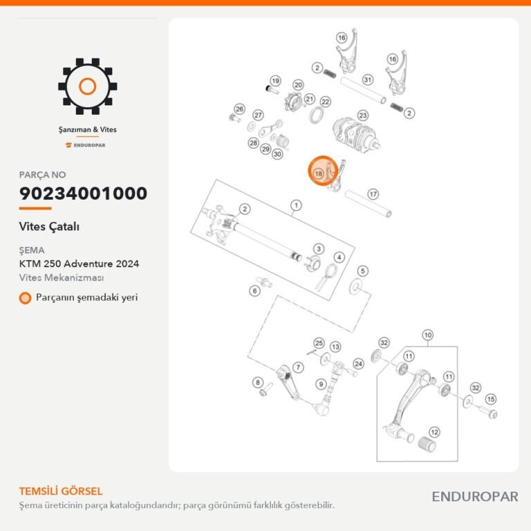 Vites Çatalı 90234001000 parça şeması