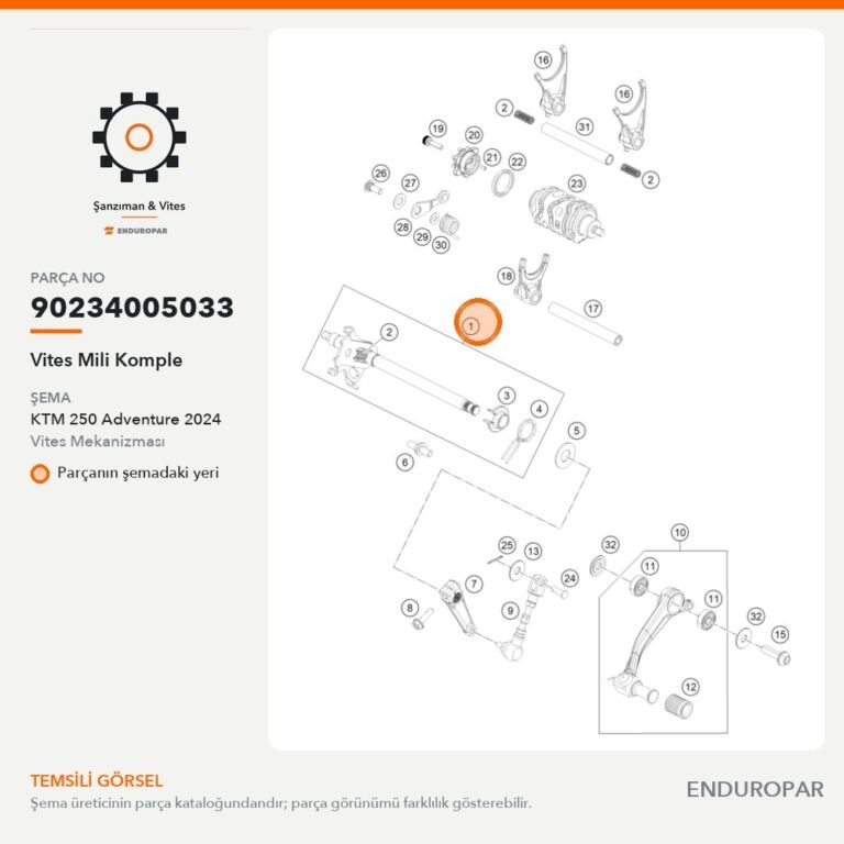 Vites Mili Komple 90234005033 parça şeması