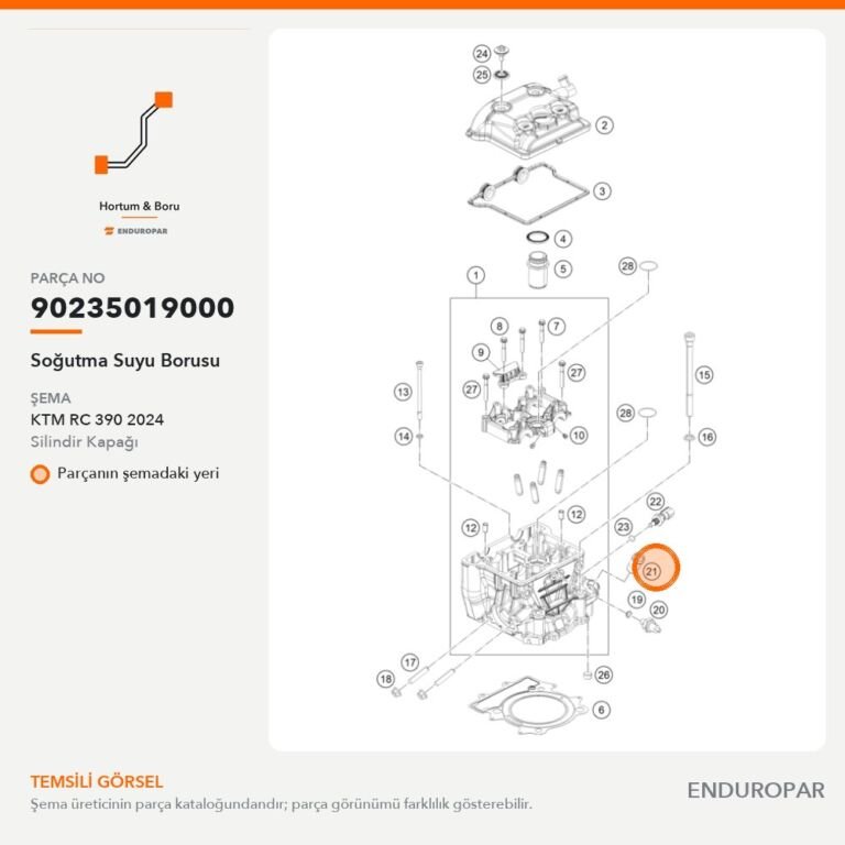 Soğutma Suyu Borusu 90235019000 parça şeması